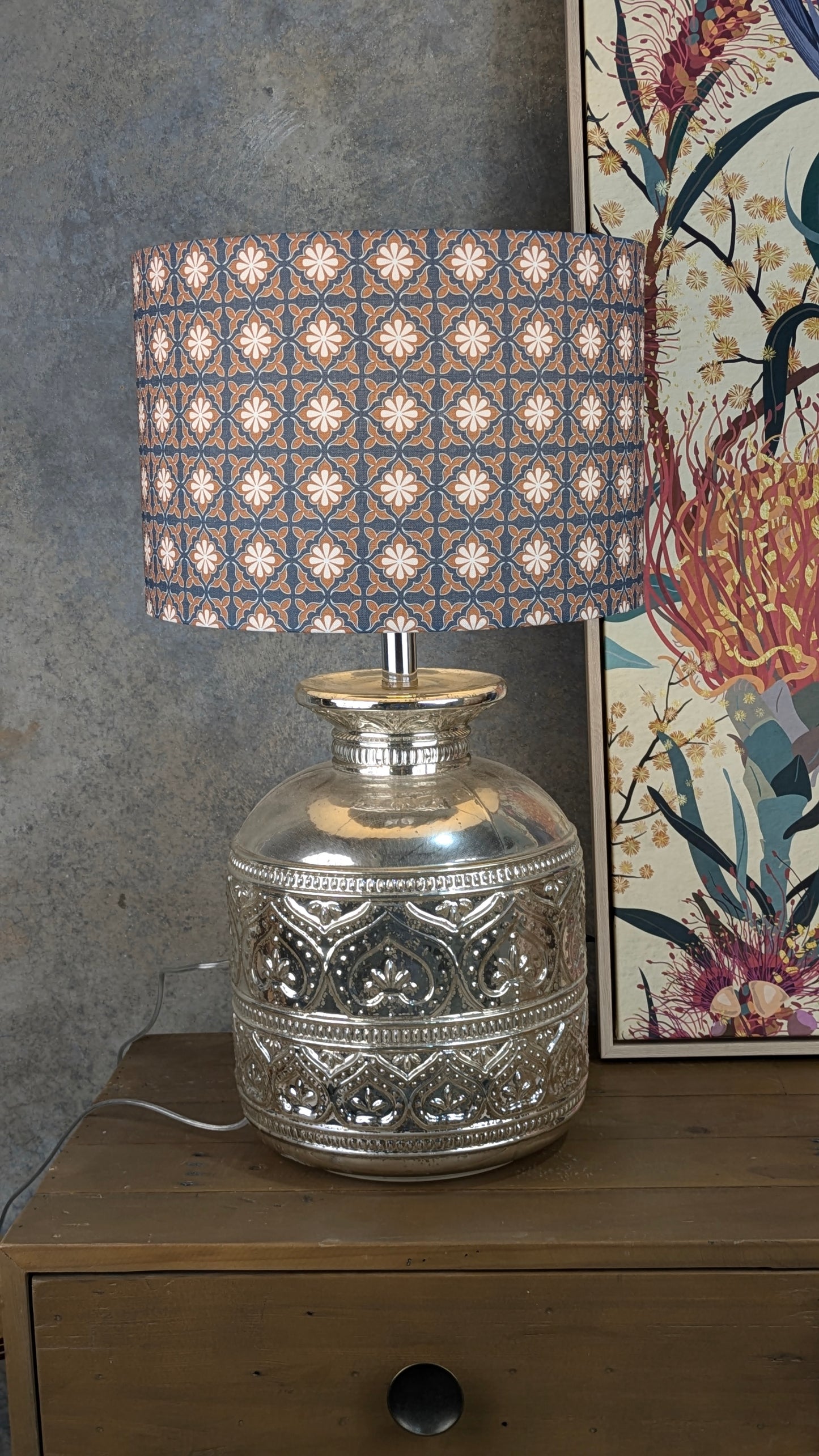 Kavya Indian Block Print Lampshade