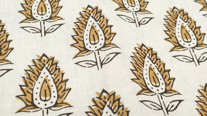 Pure linen - Hanami Indian Block print fabric