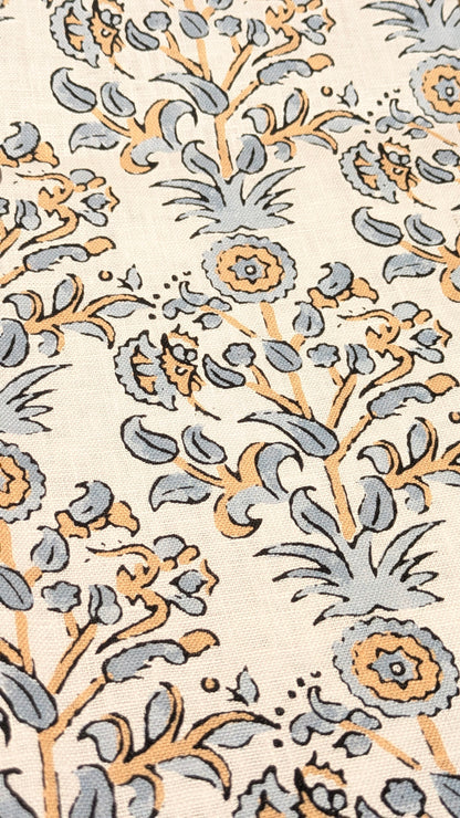 Pure linen - Hera Indian Block print fabric