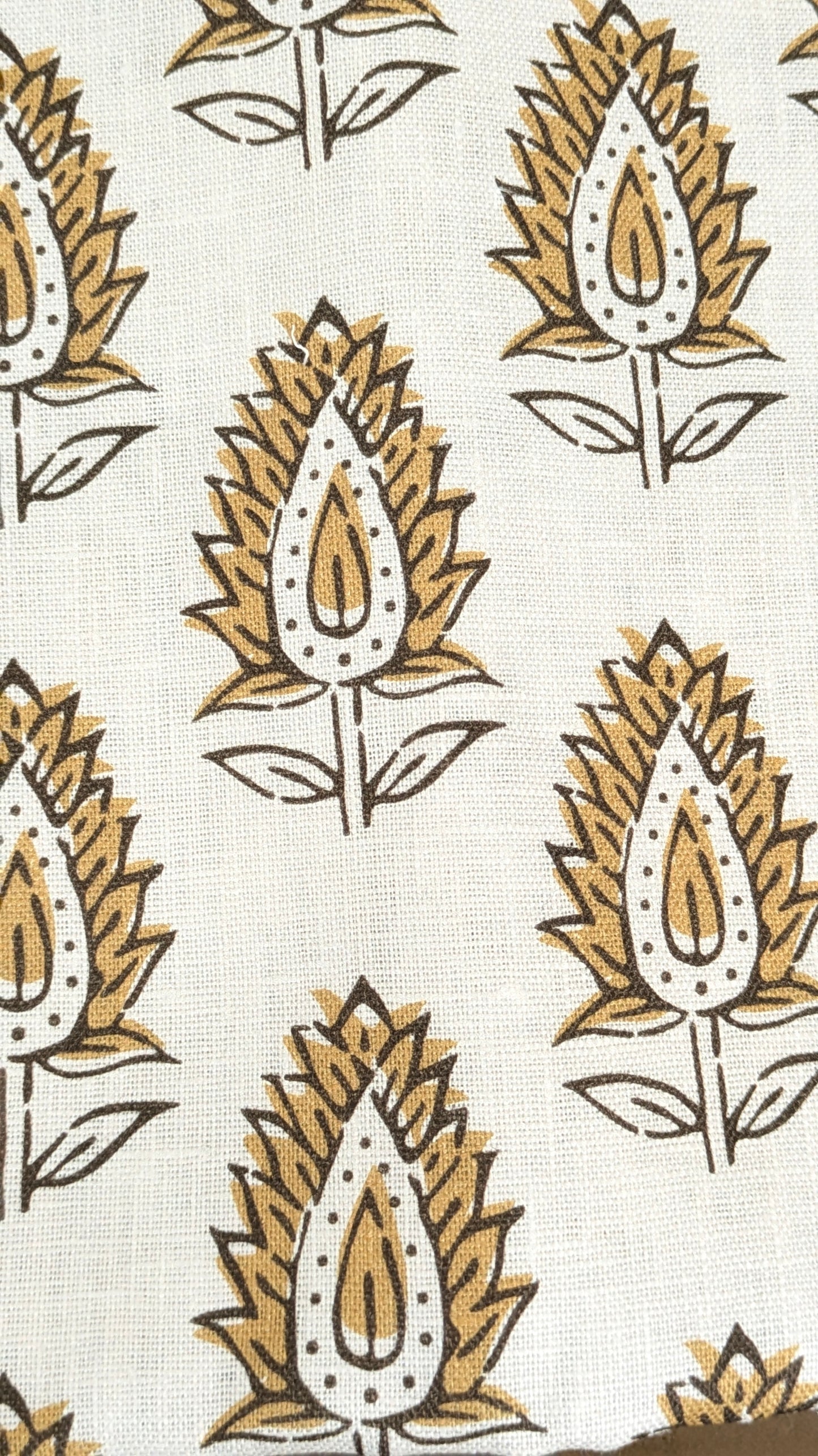 Pure linen - Hanami Indian Block print fabric