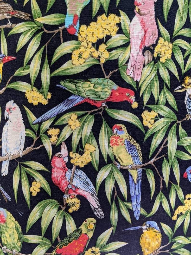 Native Birds Dark Navy Lampshade